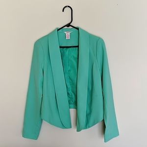 Candie's asymmetrical mint green blazer